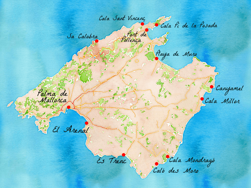  Carte de Majorque